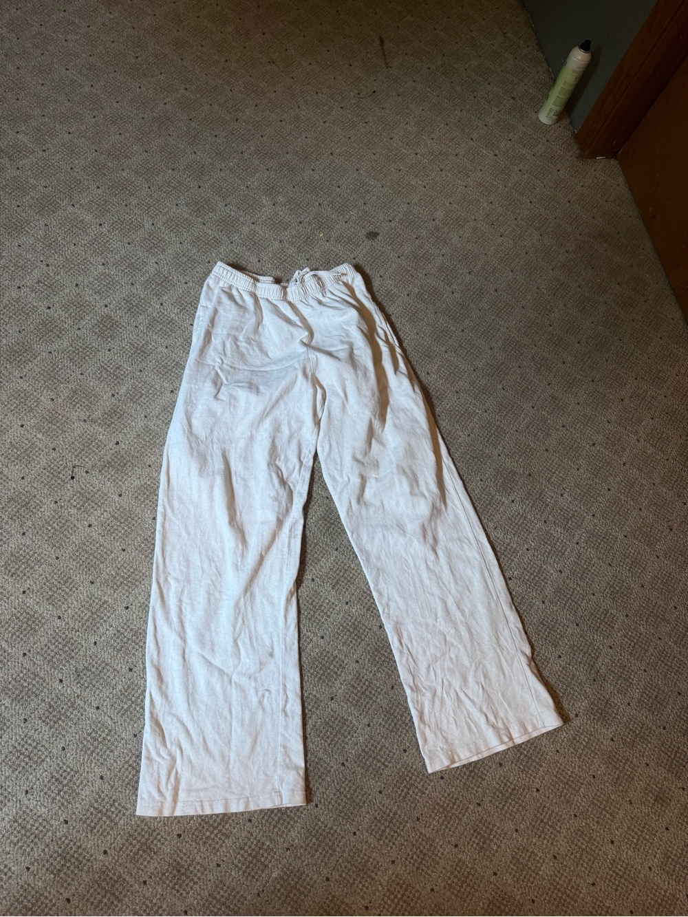 Brandy Melville White Straight-Leg sweats